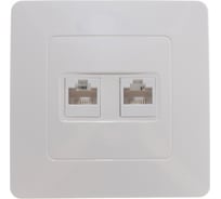 Двойная розетка Systeme Electric BLANCA, С/У, компьютерная, RJ45, категория 5E, молочный BLNIS045452
