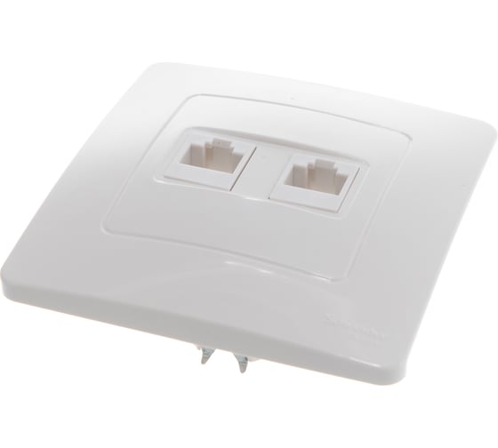 Двойная розетка Systeme Electric BLANCA, С/У, компьютерная, RJ45, категория 5E, молочный BLNIS045452