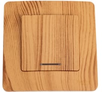 1-клавишный выключатель Systeme Electric BLANCA, С/У, cх.1, с подсветкой, 10А, 250B, ясень BLNVS010115