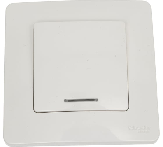 1-клавишный переключатель Systeme Electric BLANCA, С/У, cх.6, с подсветкой, 10А, 250B, белый BLNVS010611
