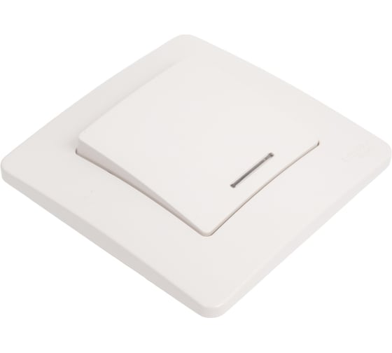 1-клавишный переключатель Systeme Electric BLANCA, С/У, cх.6, с подсветкой, 10А, 250B, белый BLNVS010611