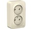 Двойная розетка Systeme Electric BLANCA, О/У, без заземления, без штор, 16А, 250В, молочный BLNRA000202 2