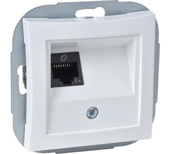 Компьютерная розетка Systeme Electric ДУЭТ, RJ45, категория 5E, белый WDE000183