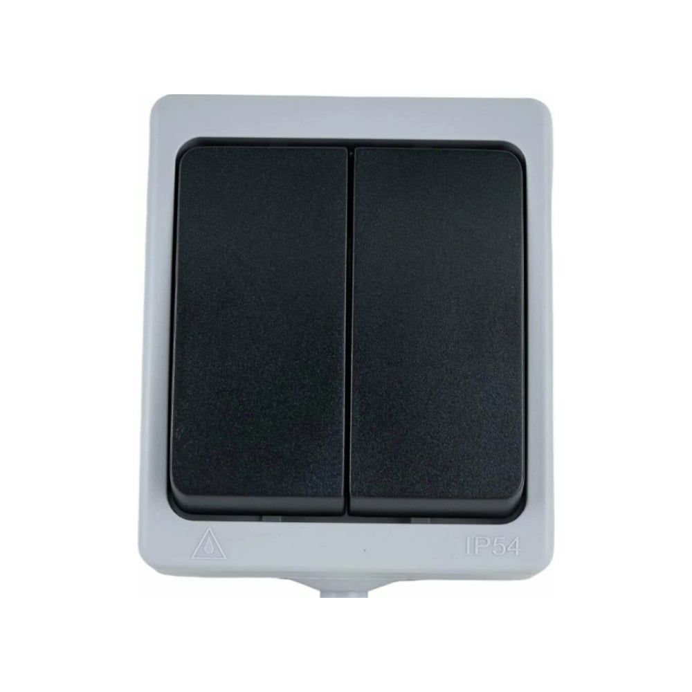 Двойной выключатель накладной HOROZ ELECTRIC ATOM (2-GANG ONE WAY ...