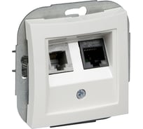 Двойная розетка Systeme Electric ДУЭТ, RJ11+RJ45, категория 5E WDE000185