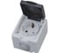 Одинарная розетка накладная HOROZ ELECTRIC с заземлением ATOM (1-GANG GROUNDED SOCKET) 10A/250V IP54 112-100-0001 HRZ01001523 1