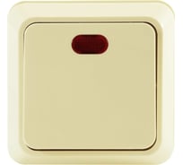Одноклавишный выключатель Jilion с подсветкой бежевый 9533405