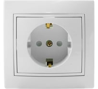 Розетка Jilion 1 гнездо с заземлением, со шторками белый 9533164