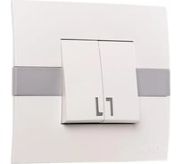 Выключатель 2 клавишный MONO ELECTRIC Eco с подсветкой цвет Терракота 101-150101-103