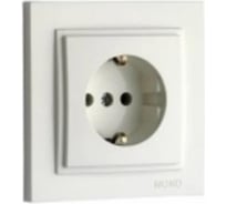 Розетка Mono Electric L / D Механизм с/з с крышкой (керамика) Белая 500-001908-118