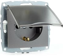 Розетка Mono Electric L / D Механизм с/з с крышкой и защ. шторками Кремовая 500-001721-158