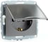 Розетка Mono Electric L / D Механизм с/з с крышкой и защ. шторками Кремовая 500-001721-158 1