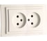 Розетка Mono Electric Larissa 2-я б/з Черешня 103-303005-121 1