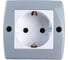 Розетка Mono Electric Octans с/з с защт. для детей Белая 104-010107-119 1