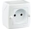 Розетка Mono Electric Octans б/з с защитой для детей Серая 104-020006-143 1