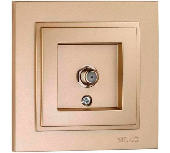 Розетка Mono Electric Despına спутниковая (F соединитель) Титан 102-222205-130