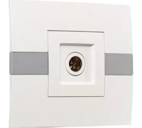 Розетка Mono Electric Eco Tv-Sat. проходная (5 Db) Бел/Сер 101-010204-139