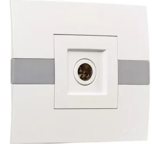 Розетка Mono Electric Eco Tv-Sat. проходная (5 Db) Бел/Сер 101-010204-139