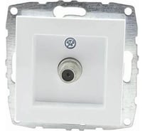 Розетка Mono Electric L / D Механизм Cпутниковая проходная Белая 500-001905-148