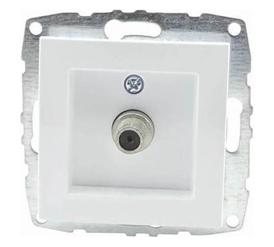 Розетка Mono Electric L / D Механизм Cпутниковая проходная Белая 500-001905-148