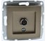 Розетка Mono Electric L / D Механизм спутниковая (F соединитель) Бронза 500-002305-130 1