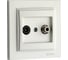 Розетка Mono Electric Larissa Тv-Sat проходная Крем 103-171705-139 1
