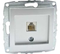 Розетка Mono Electric L / D Механизм Телефонная цифровая (RJ11 623 К) Серебро 500-002105-124