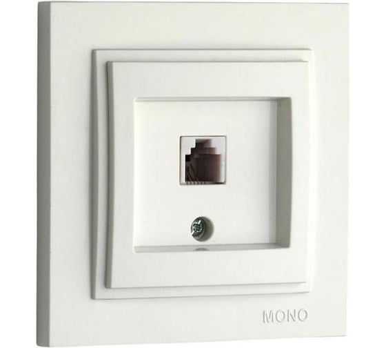 Розетка Mono Electric Despına 2-я Телефонная цифровая (Rj11 Cat3) Слоновая Кость 102-010005-131 1