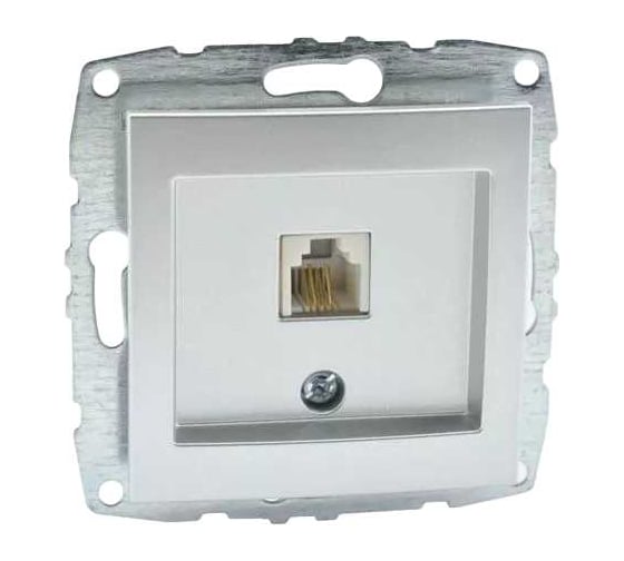 Розетка Mono Electric L / D Механизм Телефонная цифровая (Rj11 623K) Титан 500-002205-124