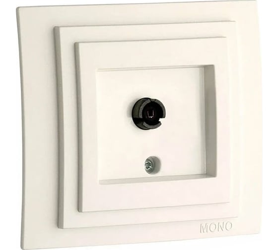 Розетка Mono Electric Larıssa Tv проходная с Экраном (8Db-12Db-18Db-20Db) Черешня 103-303005-137