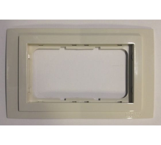 Рамка 2-я для розетки MONO ELECTRIC Larissa Крем 103-171700-165 1