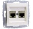 Розетка компьютерная 2-местная MONO ELECTRIC L / D Механизм (2хRj45 Cat 6) Слоновая Кость 500-000105-126 1