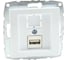 Розетка Usb MONO ELECTRIC L / D Механизм Белая 500-001905-144 1