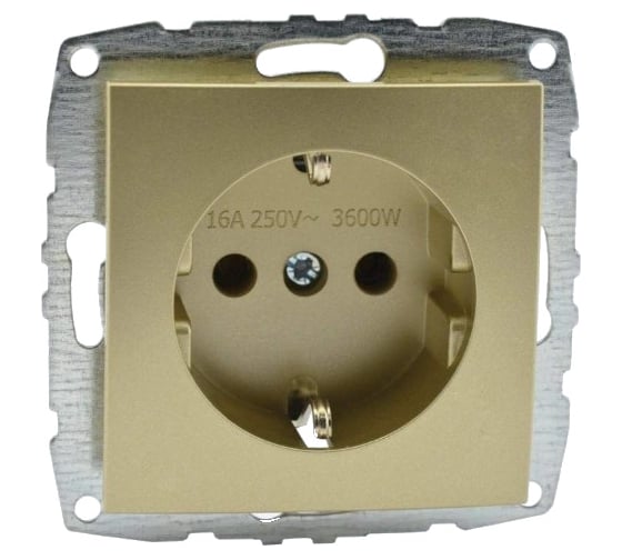 Розетка MONO ELECTRIC L / D Механизм с заземлением, с защитой для детей, Титан 500-002221-119