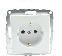 Розетка MONO ELECTRIC L / D Механизм с заземлением, Белая 500-001921-117