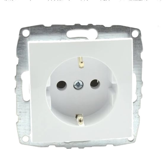 Розетка MONO ELECTRIC L / D Механизм с заземлением, Белая 500-001921-117 1