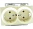 Розетка 2-местная MONO ELECTRIC L / D Механизмс заземлением, Кремовая 500-001704-120 1