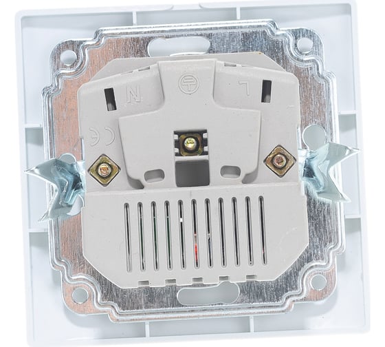 Розетка Jilion 1 гнездо с заземлением с USB, белый 9533166