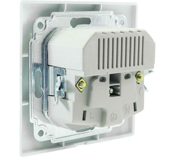 Розетка Jilion 1 гнездо с заземлением с USB, белый 9533166