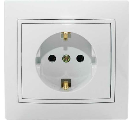 Розетка Jilion 1 гнездо с заземлением белый 9533160