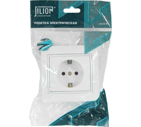 Розетка Jilion 1 гнездо с заземлением белый 9533160