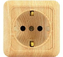 Розетка Jilion 1 гнездо с заземлением дуб 9533478