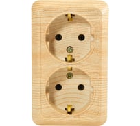 Розетка Jilion 2 гнезда с заземлением дуб 9533494