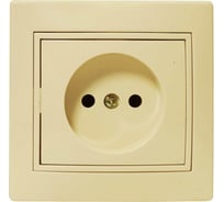 Розетка Jilion 1 гнездо без заземления бежевый 9533157
