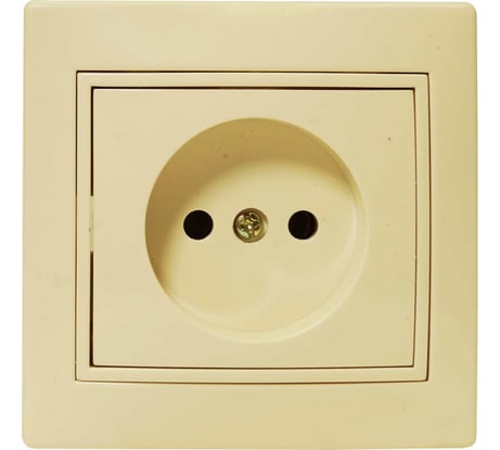 Розетка Jilion 1 гнездо без заземления бежевый 9533157