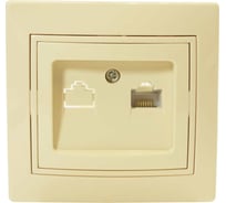 Интернет розетка Jilion RJ45 бежевый 9533193