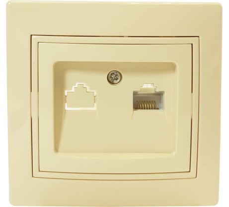 Интернет розетка Jilion RJ45 бежевый 9533193