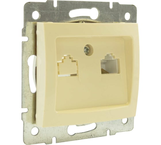 Интернет розетка Jilion RJ45 бежевый 9533193