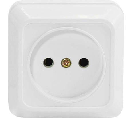 Розетка Jilion 1 гнездо без заземления белый 9533426