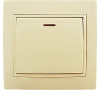 Одноклавишный выключатель Jilion с подсветкой бежевый 9533125